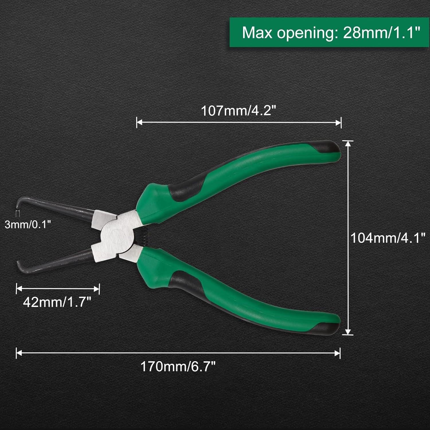 7 Inch Fuel Line Pliers - Filter Removal Tool with TPR Handles, In-Line Hose Pipe Clip Disconnect Pliers for Auto Maintenance image number 4