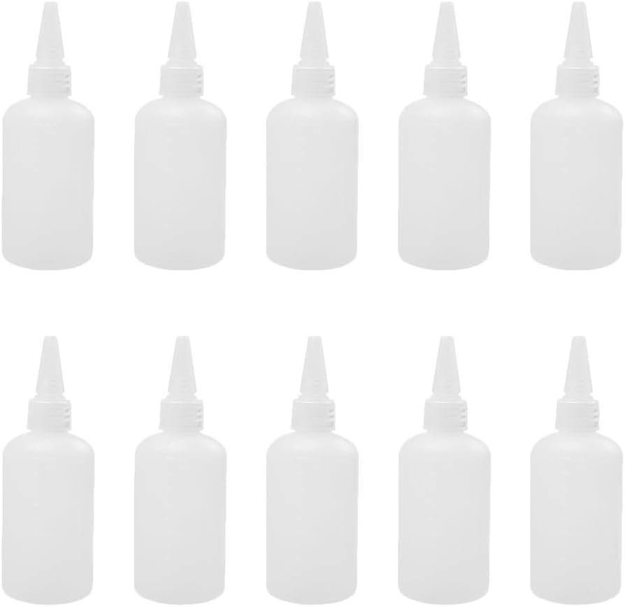 POPETPOP 20Pcs 100Ml Hair Color Bottle Applicator Hair Squeeze Bottles Shampoo Containers with Twist Top Cap PET Refillable Bottles for Hair Dyeing Salon White image number 3