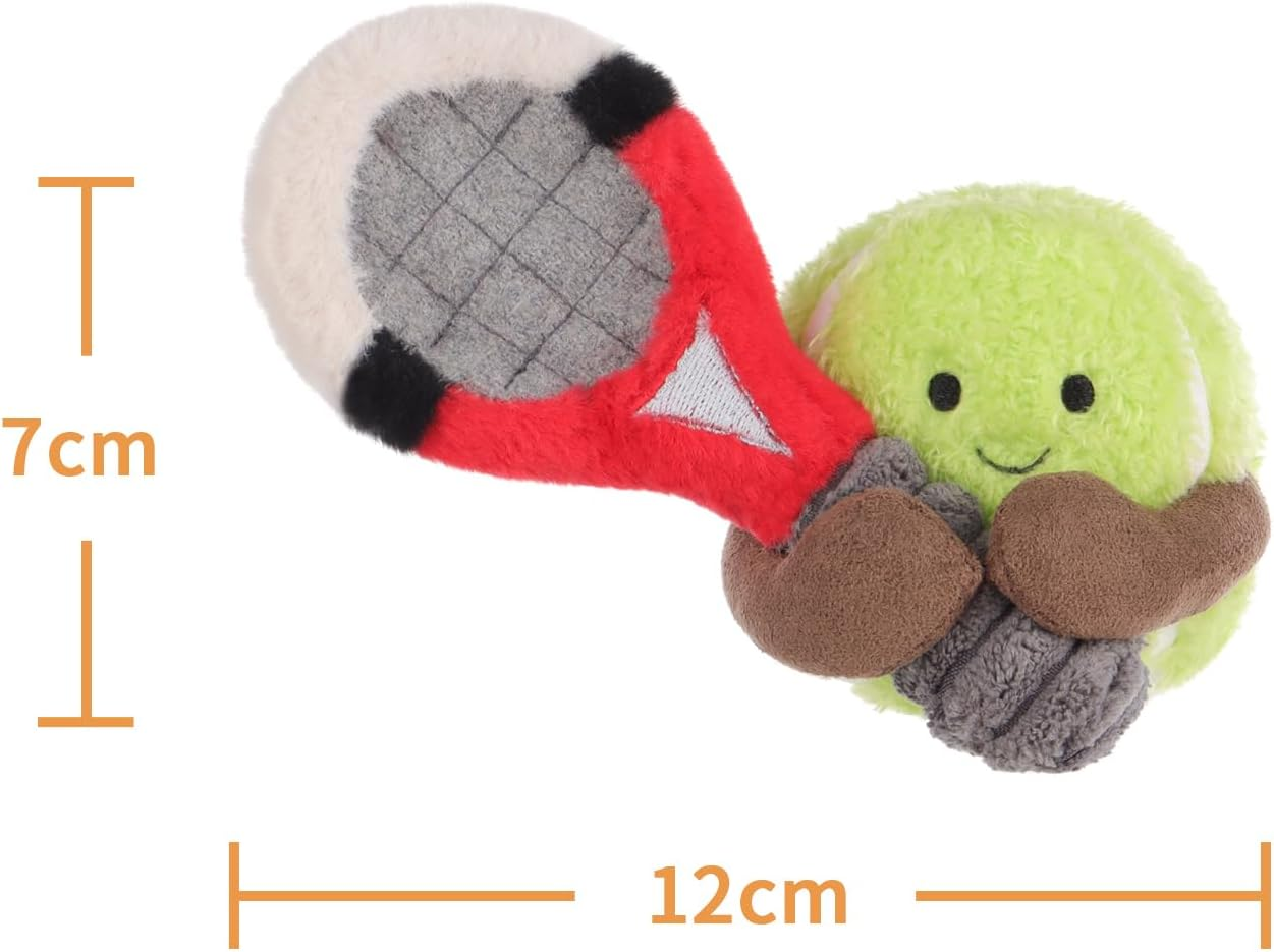 Apricot Lamb Happy Tennis Stuffed Animals for Kids, Soft Cute Plush Toys for Baby Girl and Boy, 4.8 Inches image number 3