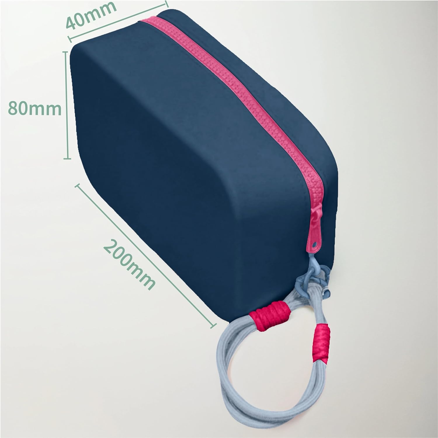 Makeup Bag,Cosmetic Case, Waterproof Stuff Bag, Beach Pouch for Swimming, Travel Makeup Bag, Silicone Toiletry Bag, Makeup Organazier Versatile Zipper Bag (Navy) image number 2