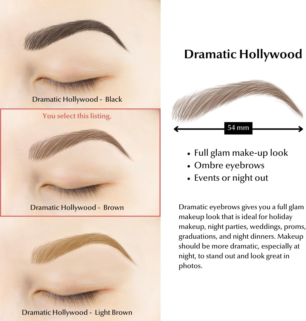 Bliss and beyond USA | Microblading & Shading Tattoo | a Combination of Hair Stoke and Powdered Brows | Non-Toxic | Vegan Friendly (Dramatic Hollywood, Brown) image number 7