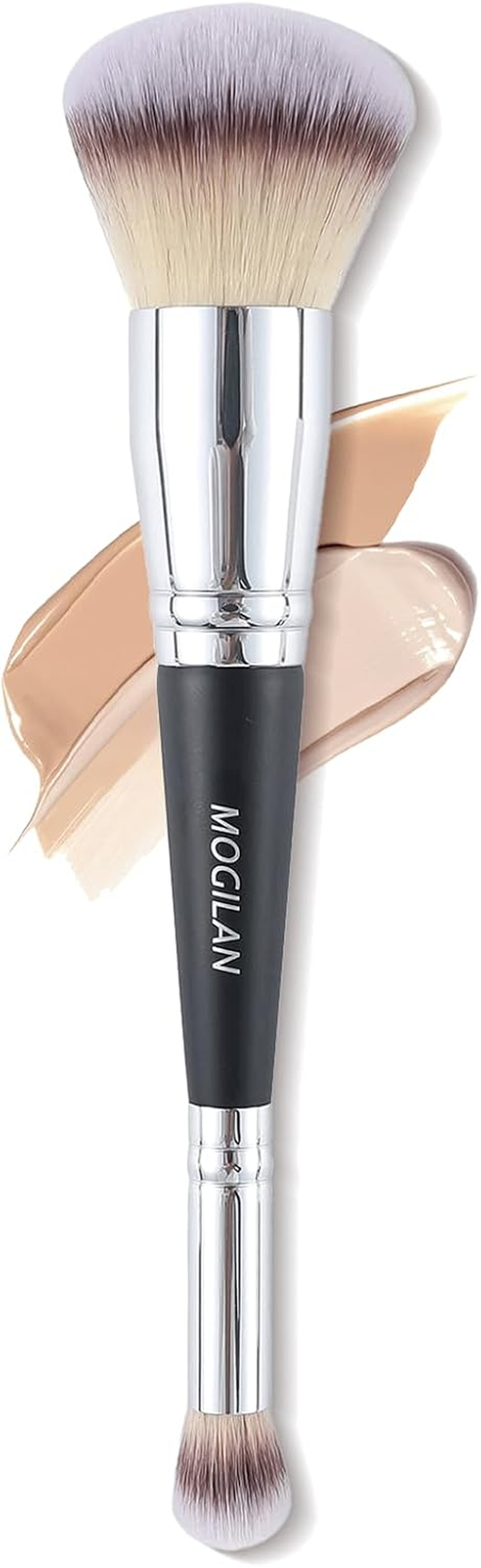 Foundation Brushes Dual Ended Makeup Brushes Premium Synthetic Flawless Luxe Complexion Perfection Brush Ideal for Liquid Cream Powder Foundation Blending,Buffing Large Fluffy Face Brush image number 1