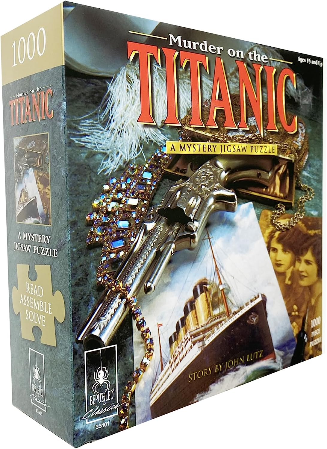 Bepuzzled, Classic Mystery 1000Pc Jigsaw Puzzle - Murder on the Titanic, image number 3