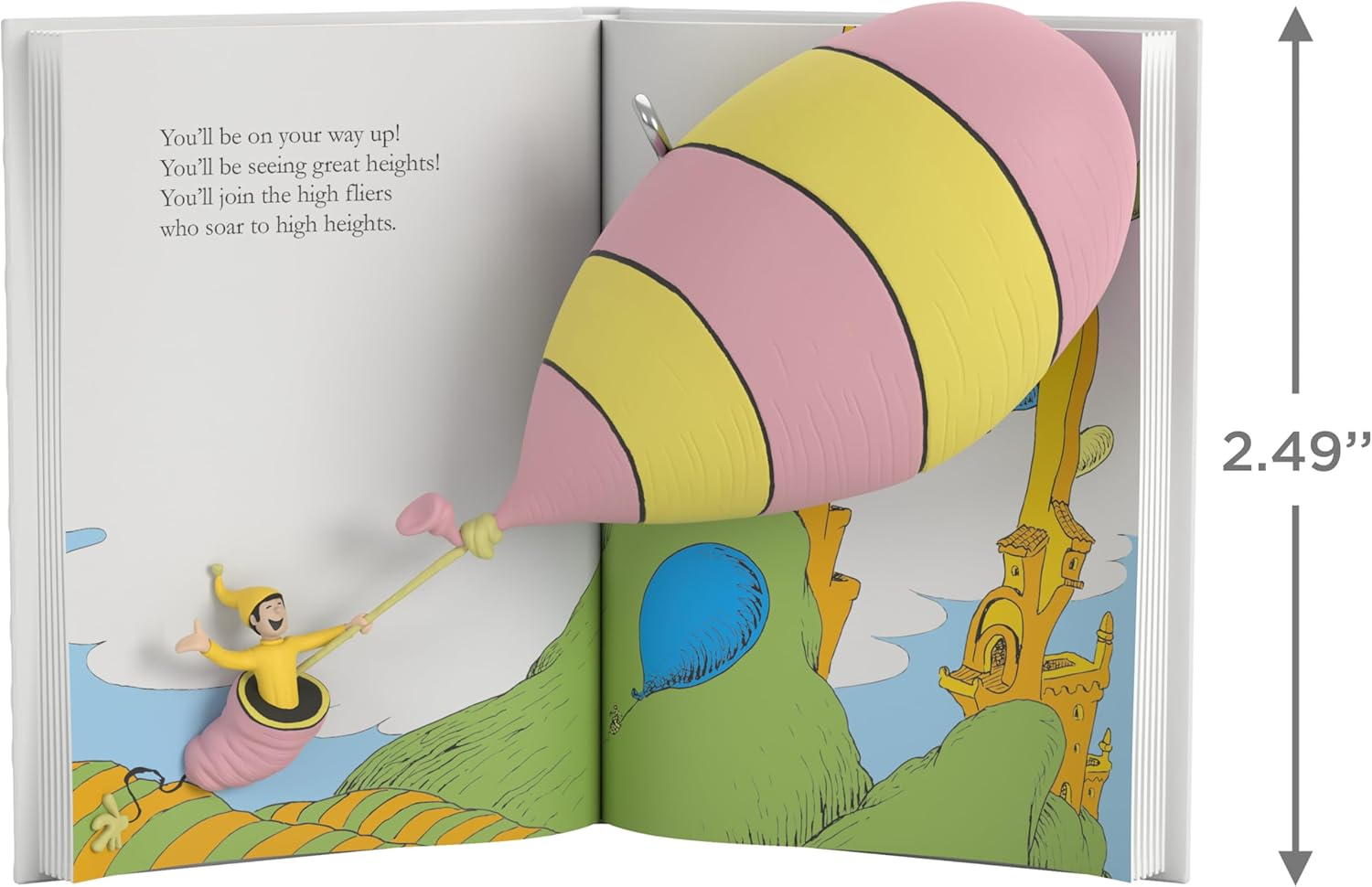 Hallmark Keepsake Christmas Ornament, Dr. Seuss'S Oh, the Places You'Ll Go! Book, Gifts for Dr. Seuss Fans image number 5