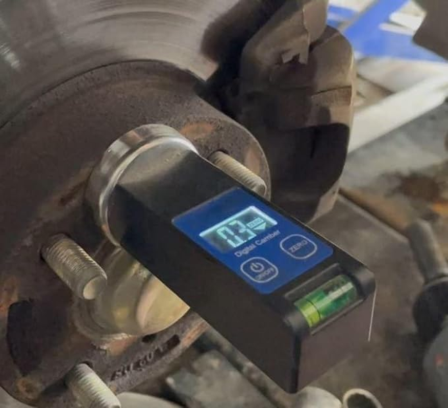 Digital Camber & Castor Alignment Gauge - Precision Wheel Alignment Tool Camber Gauge with LCD Display & Magnetic Base for Car, Truck, RV & SUV