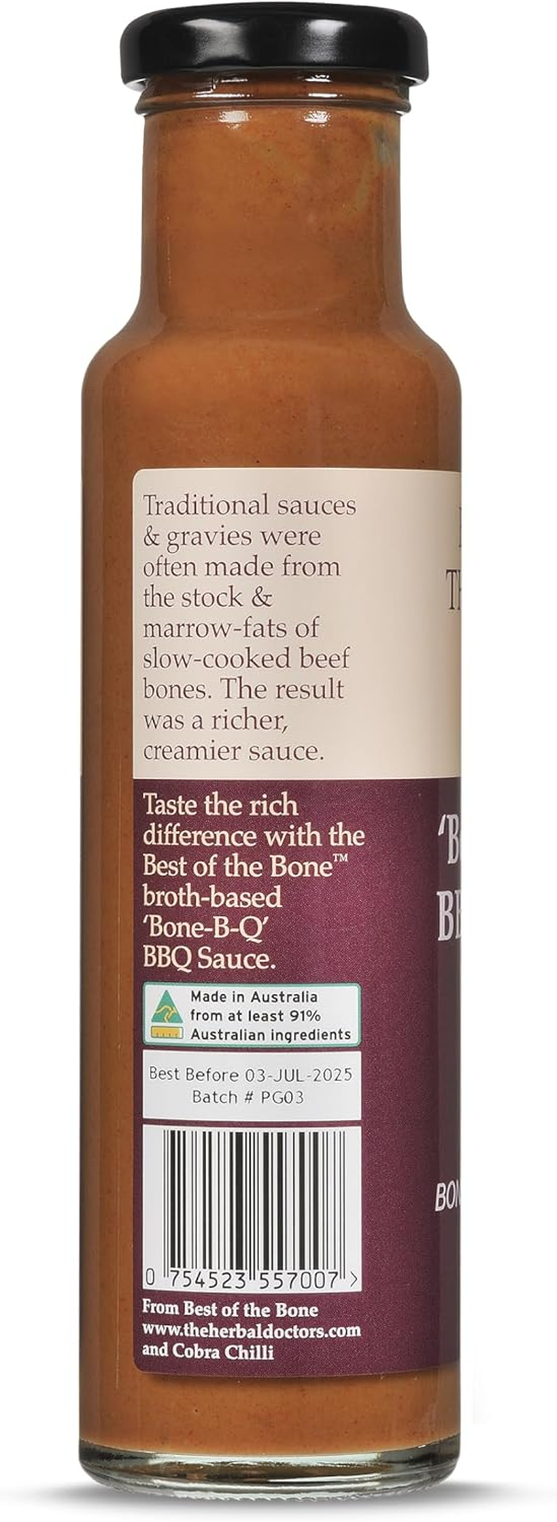 Best of the Bone Bone-B-Q Bbq Medium 250G Sauce Medium Spice image number 1