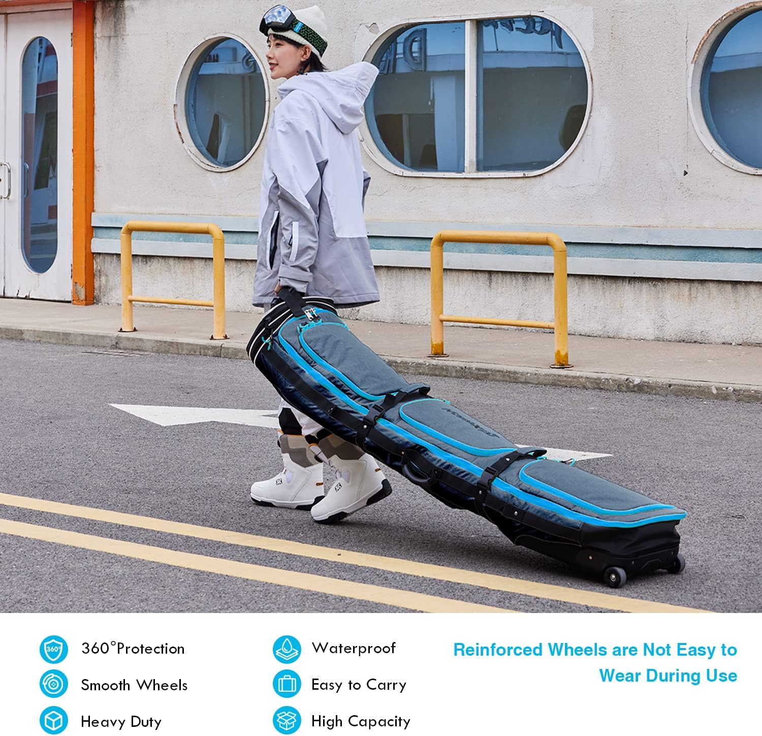 XCMAN Roller Snowboard Bag with Wheels Adjustable Length&hellip; image number 1