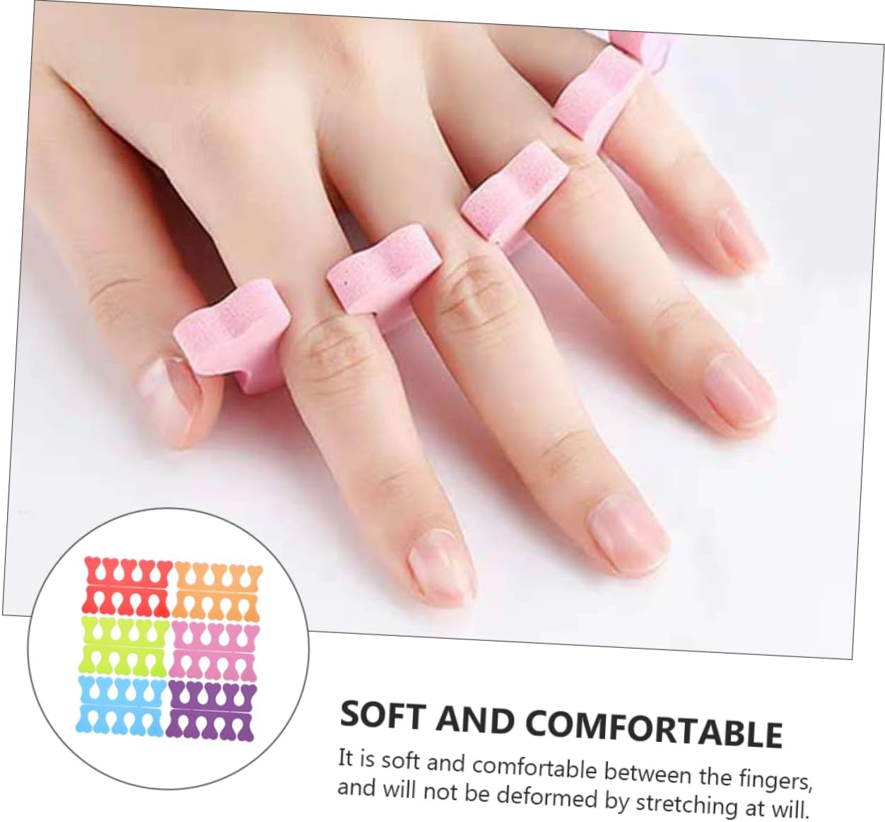 NOLITOY 36Pcs Manicure Finger Divider Toe Splint Nail Tools Accessories Creative Nail Art Separator Sponge Beauty Salon Supplies image number 5