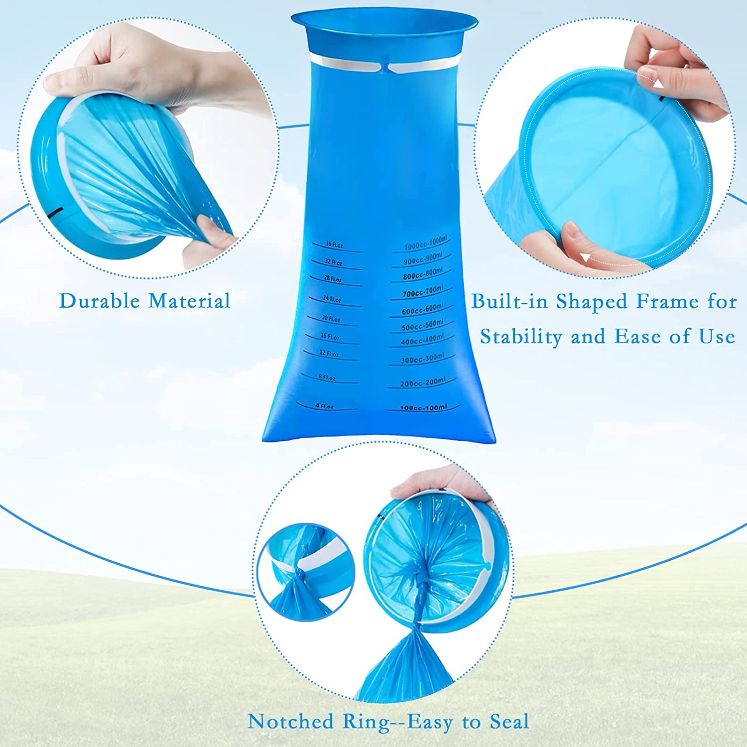 25 Pack Vomit Bags Disposable, Wide Mouth Travel Barf Bags for Car Travel, Sickness Bags for Adults, Kids, Pregnant Woman image number 4