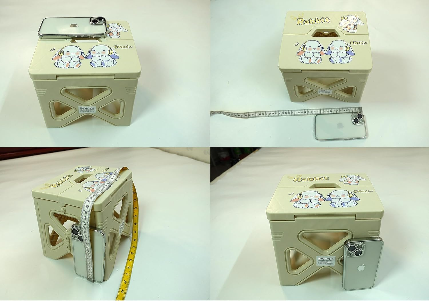 Small Folding Stool Portable, Seating Collapsible Stool, 20Cm Load 50Kg, Bathroom Kitchen Plastic Foldable Stools for Travel Camping Sitting image number 1