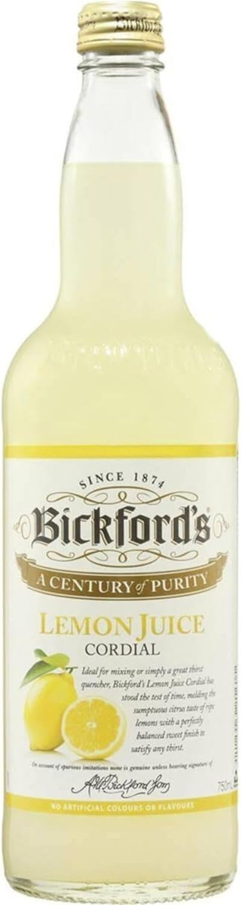 Bickfords Lemon Juice Cordial 750Ml