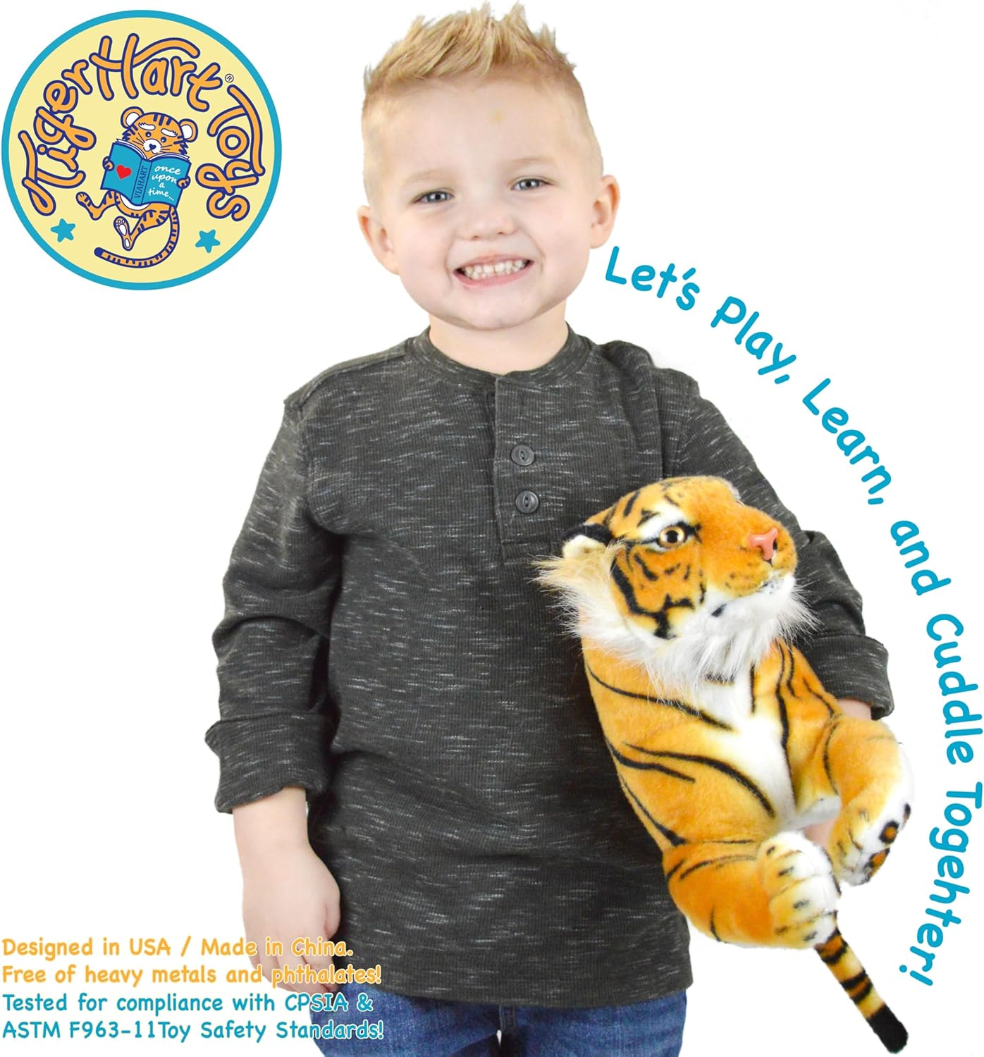 Arrow the Tiger - 17 Inch (Tail Measurement Not Included) Stuffed Animal Plush Cat image number 1