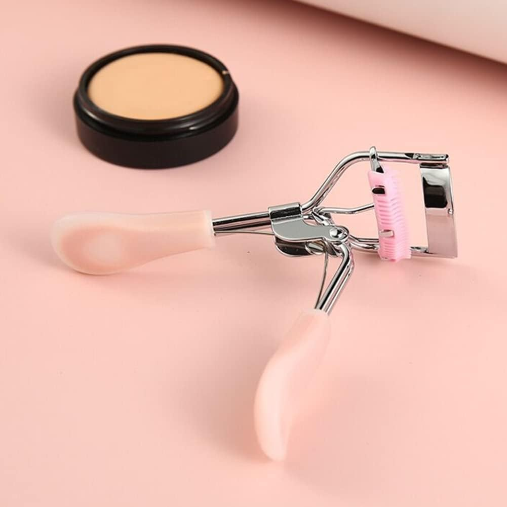 Stainless Steel Eyelash Curler with Built-In Comb Pinch Pain-Free Suitable for Any Eye Shapes and Sizes, with 5 Silicone Refill Pads (Black) image number 6