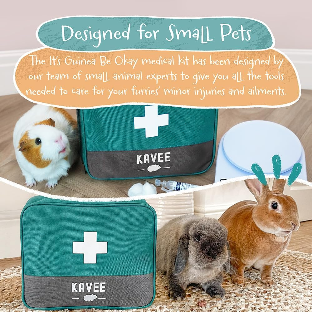 Kavee It&rsquo;S Guinea Be Okay Guinea Pig & Rabbit Medical Kit | Medical Bag for Guinea Pig & Rabbit | Everything You Might Need for a Medical Emergency | Portable & Lightweight | Designed by Experts, image number 4