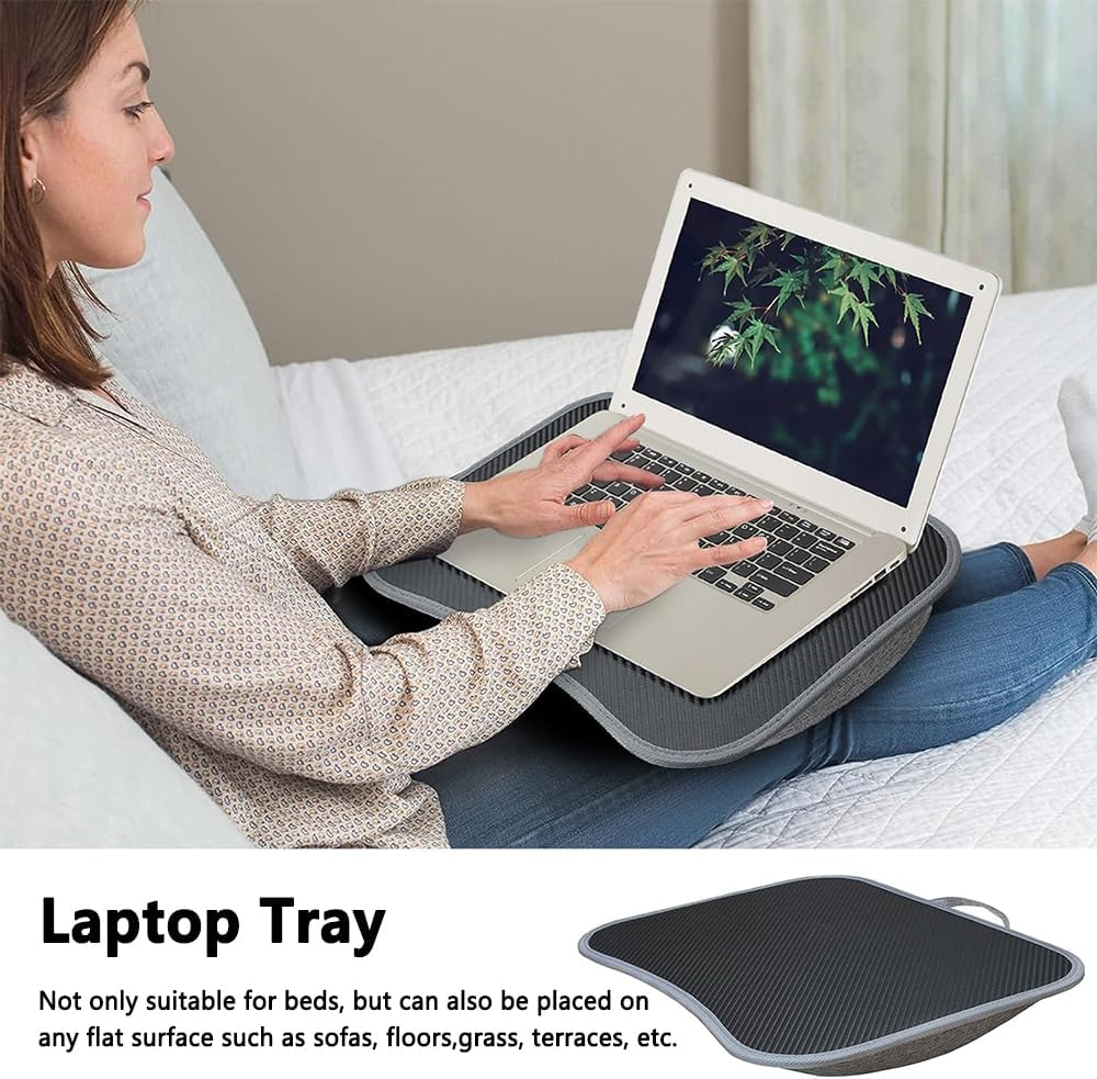 Lap Desk,Portable Lap Desk with Handle,Writing Padded Tray,Laptop Stand,Tablet Computer Desk,Lazy Bed Table,Tablet Stand,For Bed, Sofa, Car,Travel image number 1