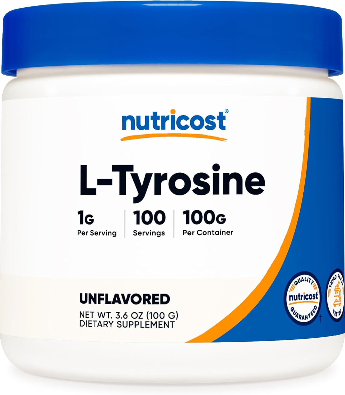 Nutricost L-Tyrosine Powder - Pure L-Tyrosine Powder 100G image number 3