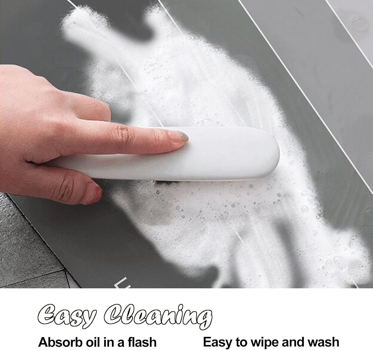 Bath Mat, Super Absorbent Bathroom Rug, Quick Dry Bathroom Floor Mat Shower Rug for in Front of Bathtub, Sink, Bathtub, Shower, 50X80 Cm (Grey) image number 2