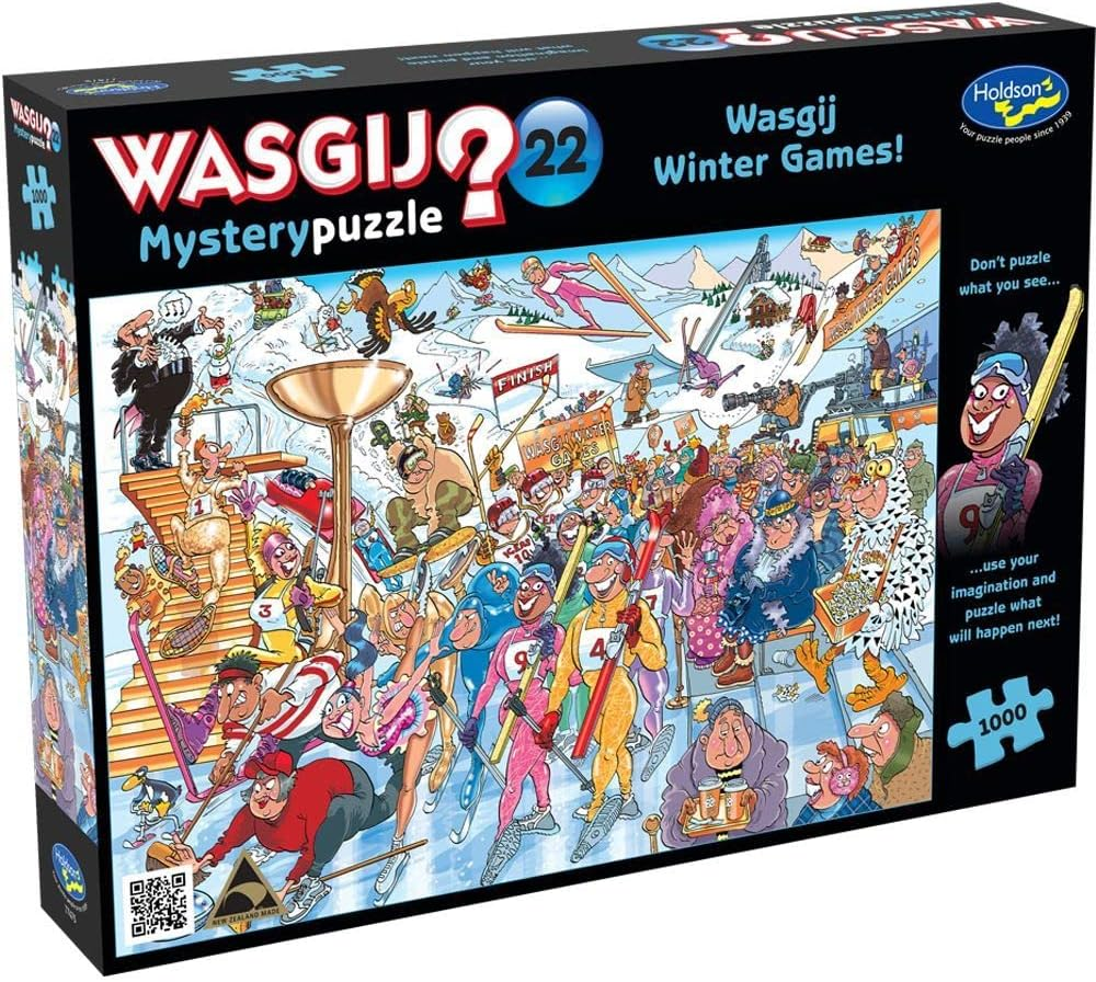 Holdson Wasgij 22 Mystery Winter Games Jigsaw Puzzle (1000 Pieces) image number 1
