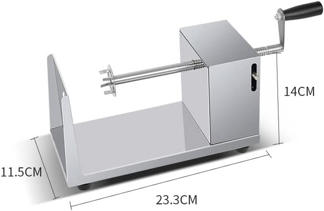 TECHTONGDA Manual Stainless Steel Potato Chips Slicer Spiral Twister Vegetable Cutter Tornado Potato Slicer French Fry image number 6