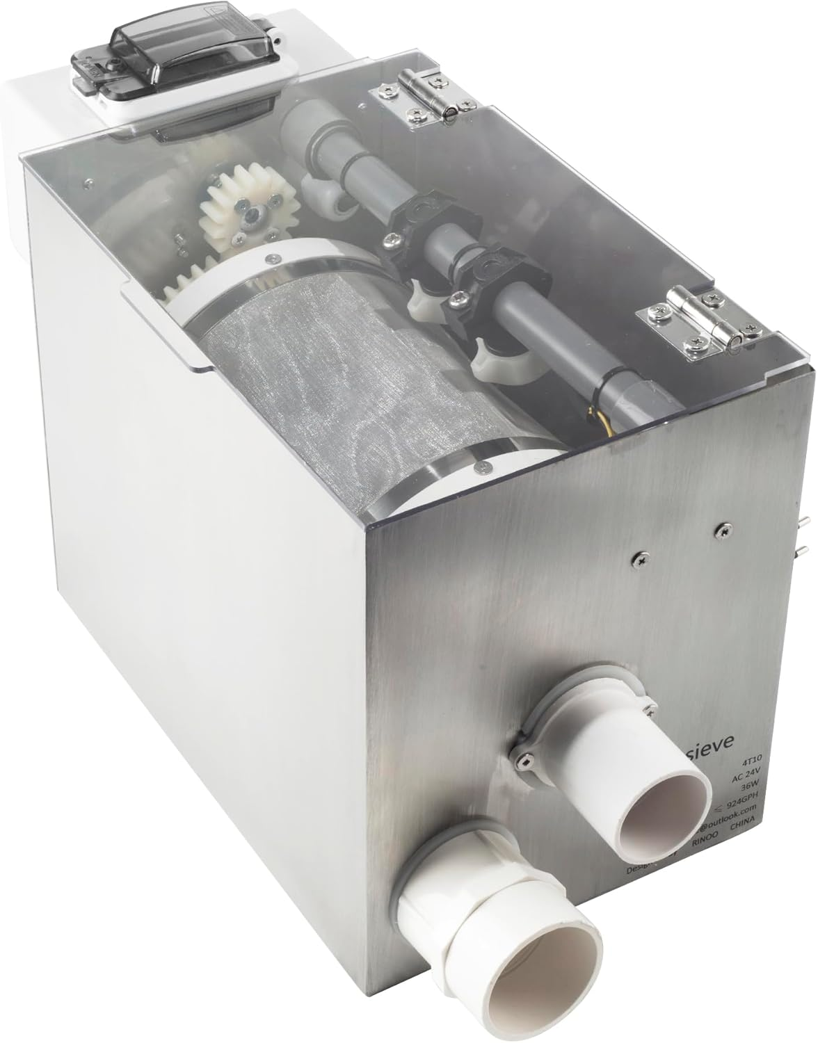 Automatic Rotary Drum Filter for Koi Tilapia Ponds, Aquariums, Hydroponics, Aquaponics, Koi Pond Filter 4T10-1 RDF image number 6