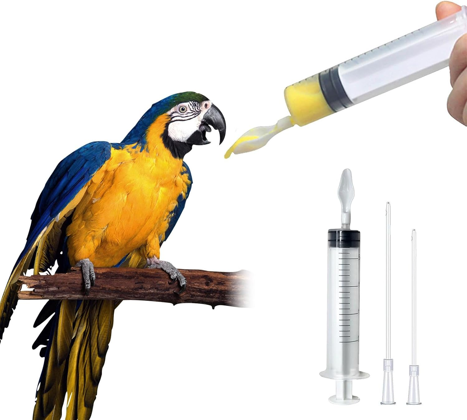 Feeding Syringe for Baby Bird, Syringe, 60Ml Spoon, 8Cm and 12Cm Hose Set for Sick Birds, Reusable Syringe Feeder for Small Animal image number 6