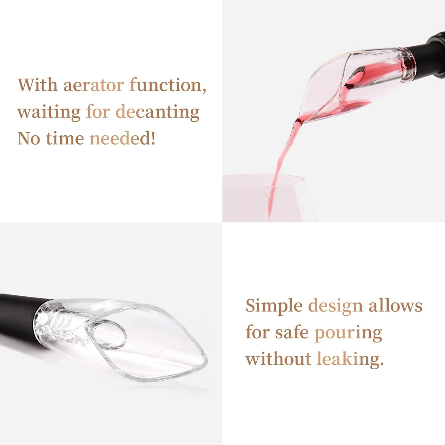 2024 New Electric Wine Opener, Vacuum Wine Stopper, Wine Pourer with Aerator Function, Foil Cutter, 4-In-1 Gift Set, Corkscrew, Battery Operated, Wine Cap, Easy Wine Cork Removal to Storage(Egs) image number 6