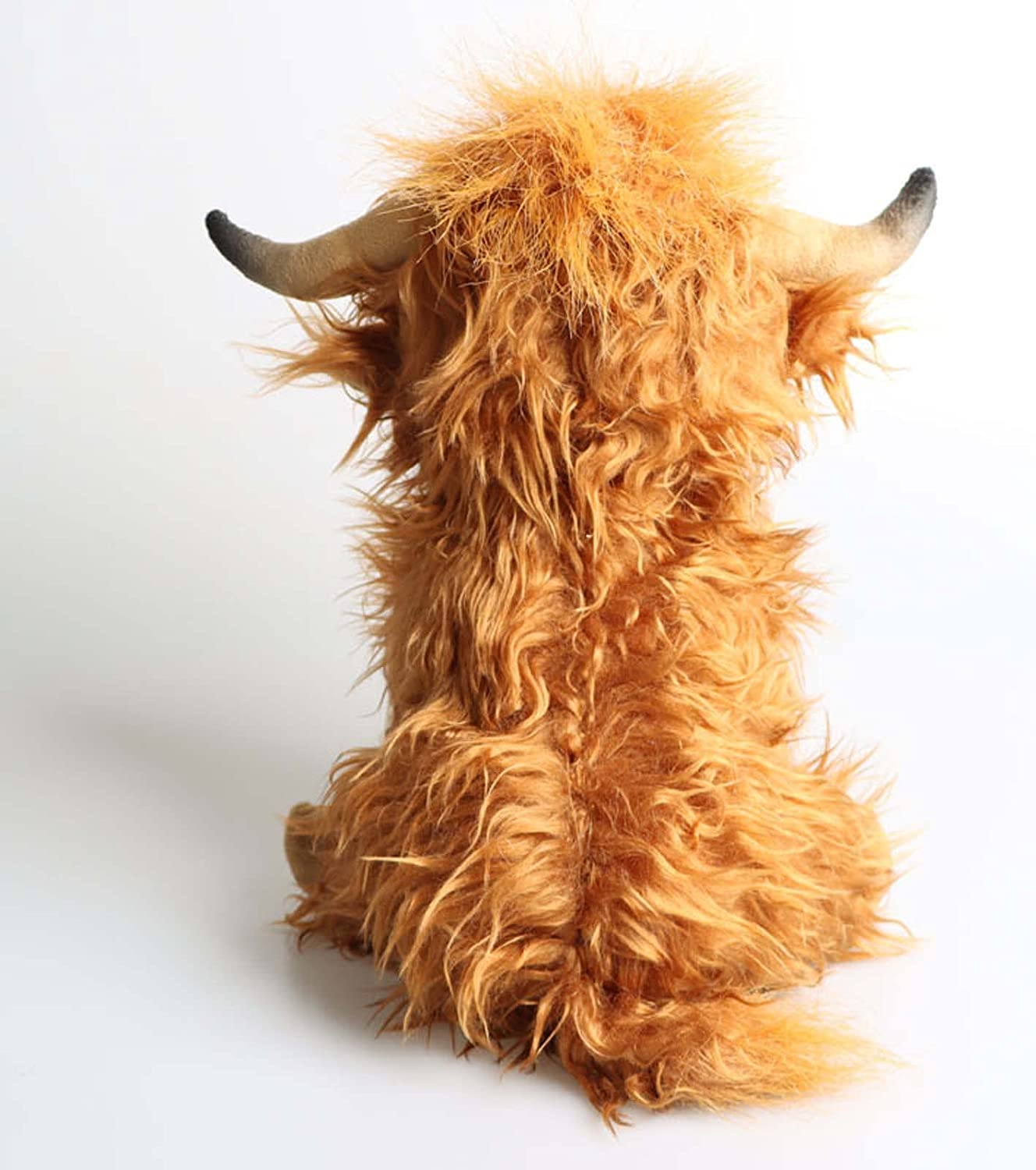 9.8Inch Simulation Highland Cow Plush Toy Soft Stuffed Animal Doll Realistic Scottish Highland Cattle Plushies