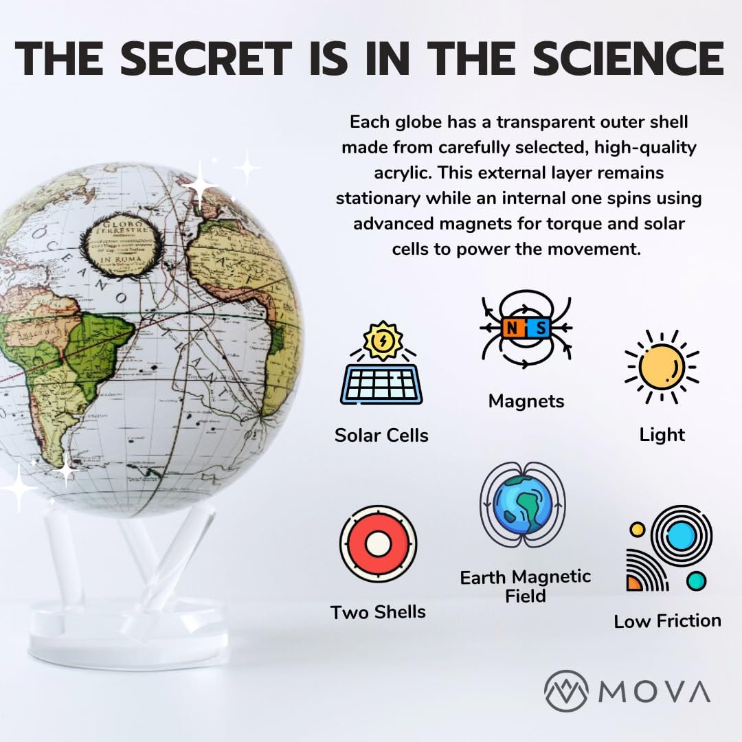 MOVA Silver and Black Metallic Globe4.5" image number 2