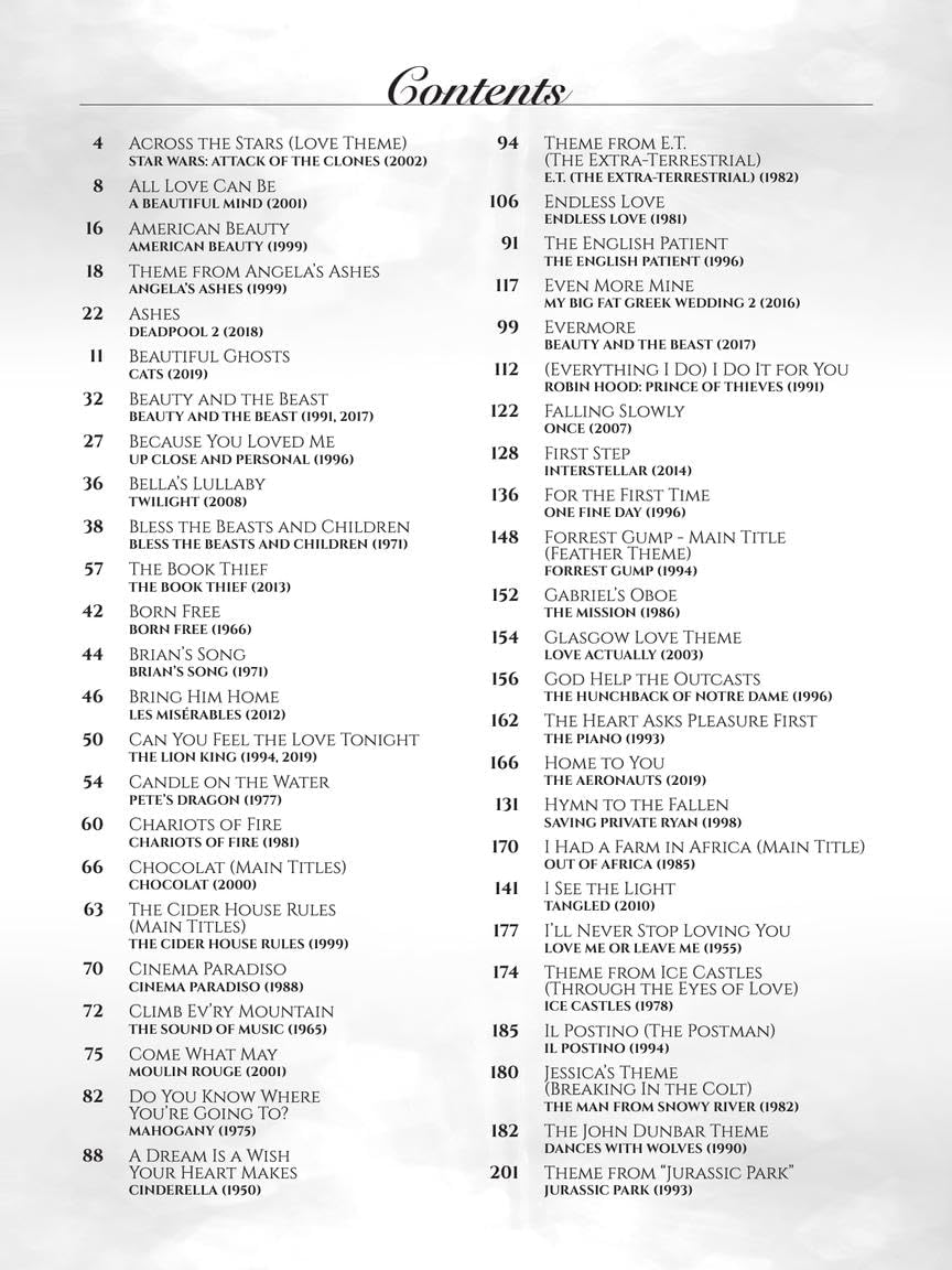 Hal Leonard 100 Most Beautiful Movie Songbook image number 4