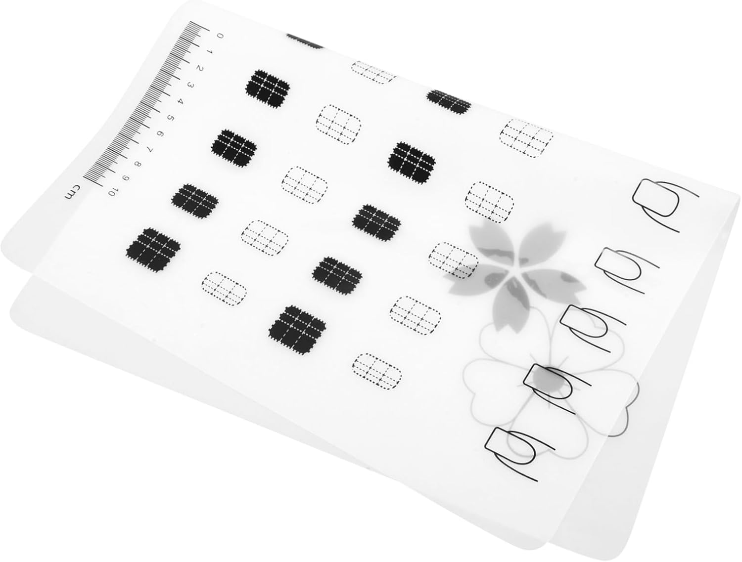 Nail Art Practice Pad Flexible Nail Kids Nail Painting Mat Manicure French Practice Nail Art Hand Nail Art Practice Hand Nail Drawing Pad Nail Practice Mat White image number 6