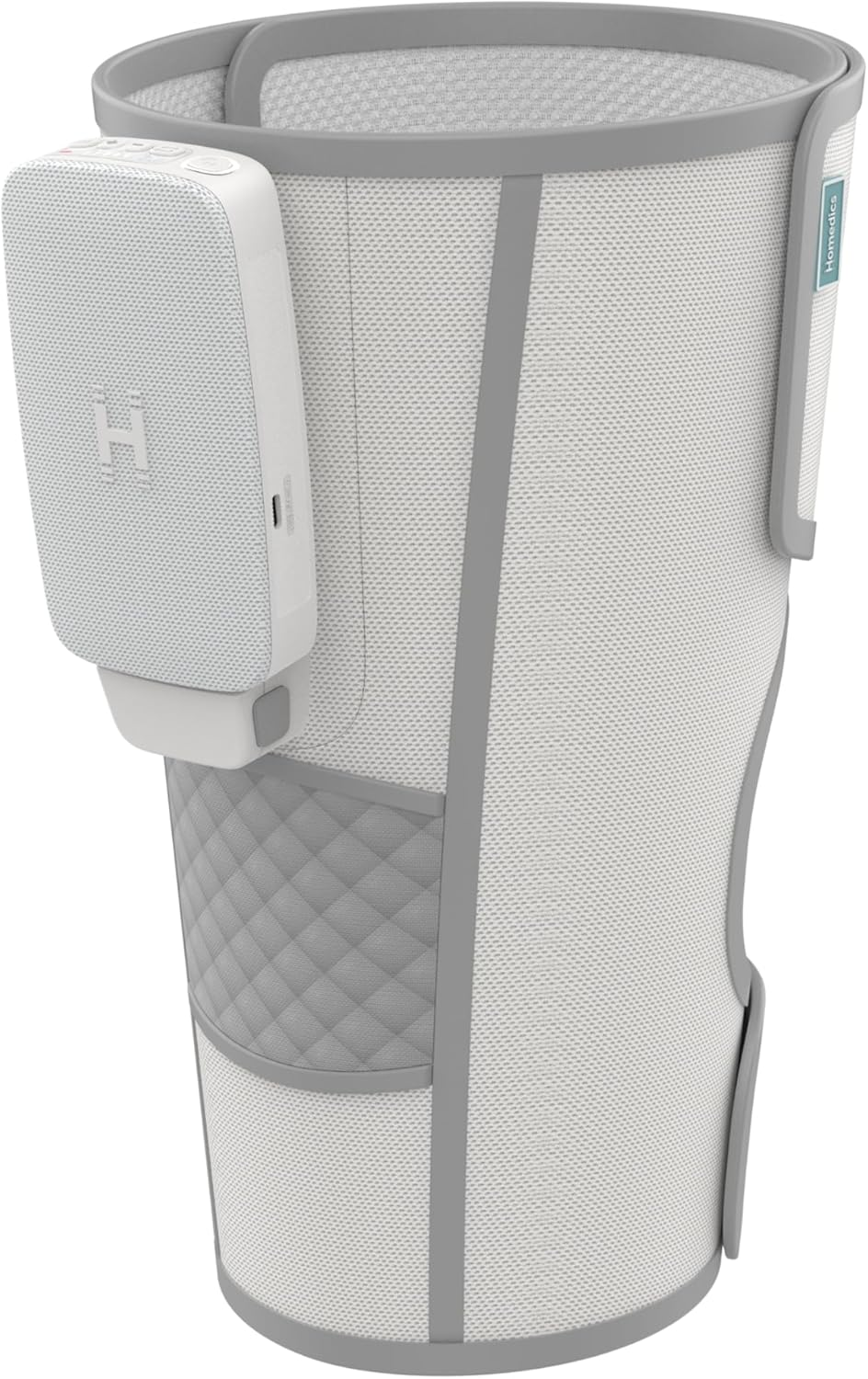 Muscle Relaxation, Cordless, Portable, Knee Care, Homedics Modulair Compression Knee Wrap Massager &ndash; Overlapped Compression Therapy with 4 Programs, Adjustable Intensity, Heat Settings