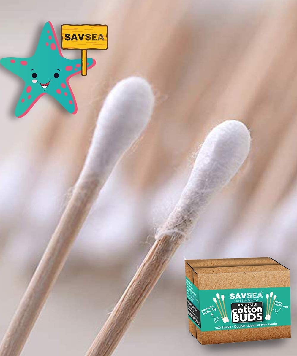 Bamboo Cotton Earbuds/Swabs 480 Stems / 960 Swabs (Pack of 6) image number 5