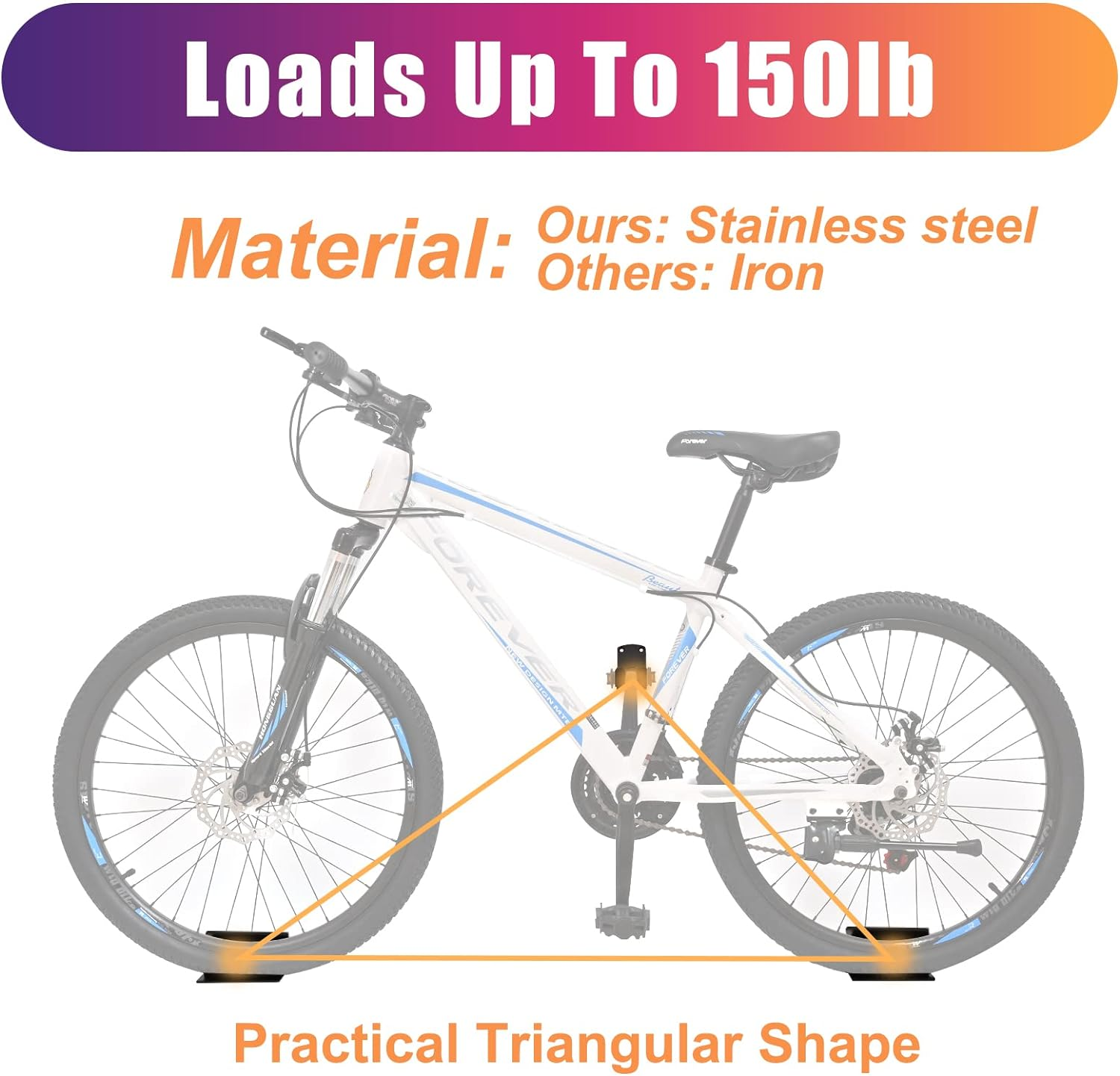 3Pack Wall Mount Pedal Hanger Bike Rack for Garage Storage - Heavy Duty Horizontal Hooks for Bicycle Wall Storage