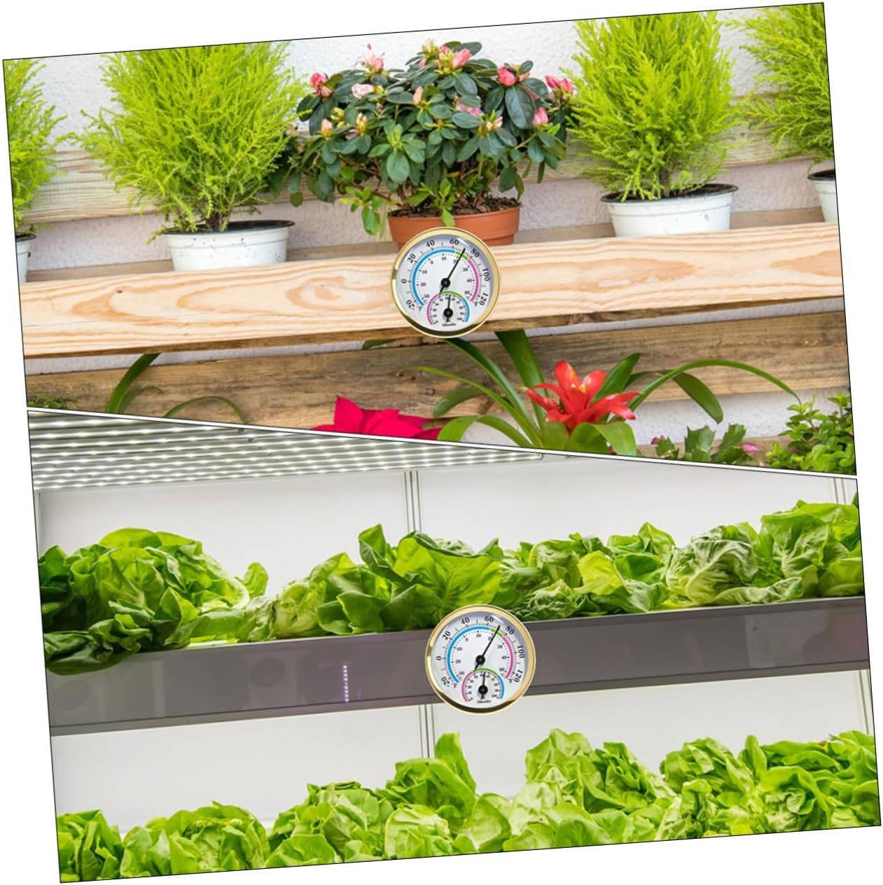 Generic 2Pcs Temperature and Humidity Gauge Multi-Functional Thermometer for Garden Outdoor Use Accurate Thermometer image number 2