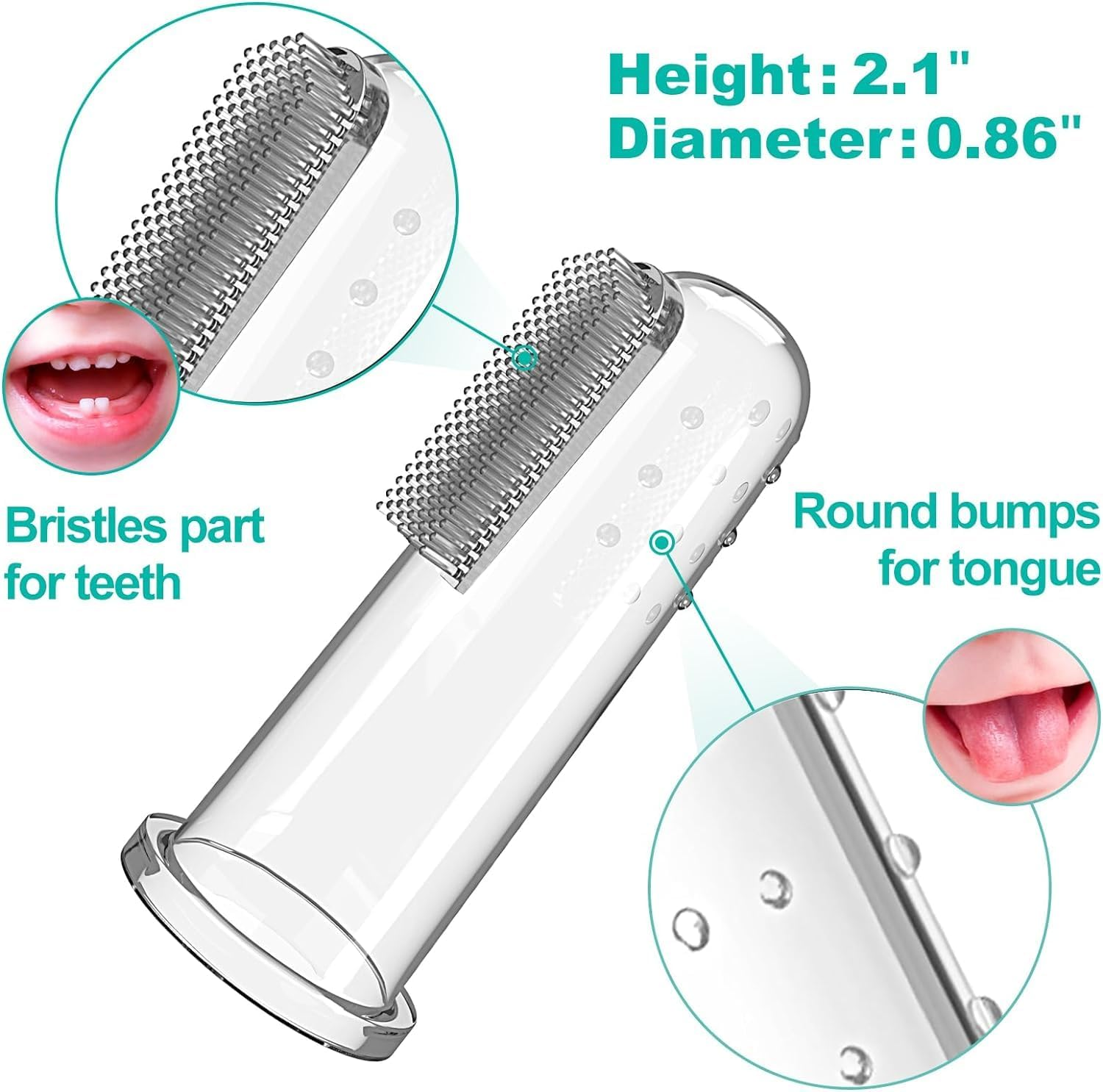 22 Pieces Flexible Baby Tongue Scraper, Upgraded Baby Tongue Brush, Tongue Cleaner for Newborns with Paper Handle for Babies and Infants