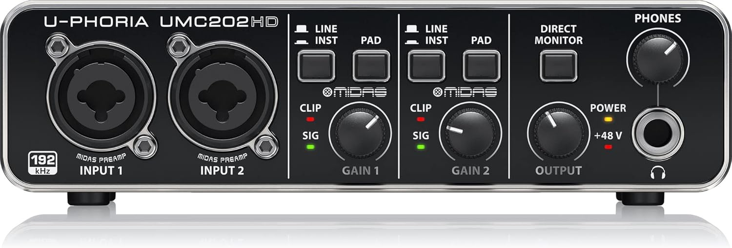 Behringer UMC202HD Behringer U-Phoria UMC202HD MIDI Interface image number 4