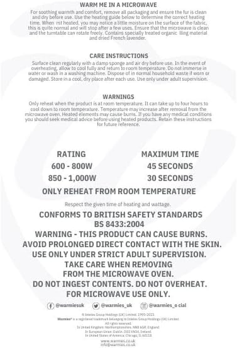 Warmies Baby Penguin Plush Junior Size, Weighted Teddy Slightly Scented with Dried French Lavender, Hot or Cold Heat Pad for Anxiety and Relaxation image number 4