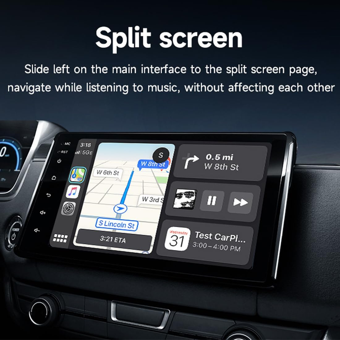 2 in 1 Wireless Carplay Adapter & Wireless Android Auto Car Adapter, Wireless Carplay Adapter for Wired Carplay & Wired Android Auto Car Converts Wired to Wireless for Cars from 2014 & Iphone Ios 8+ image number 4