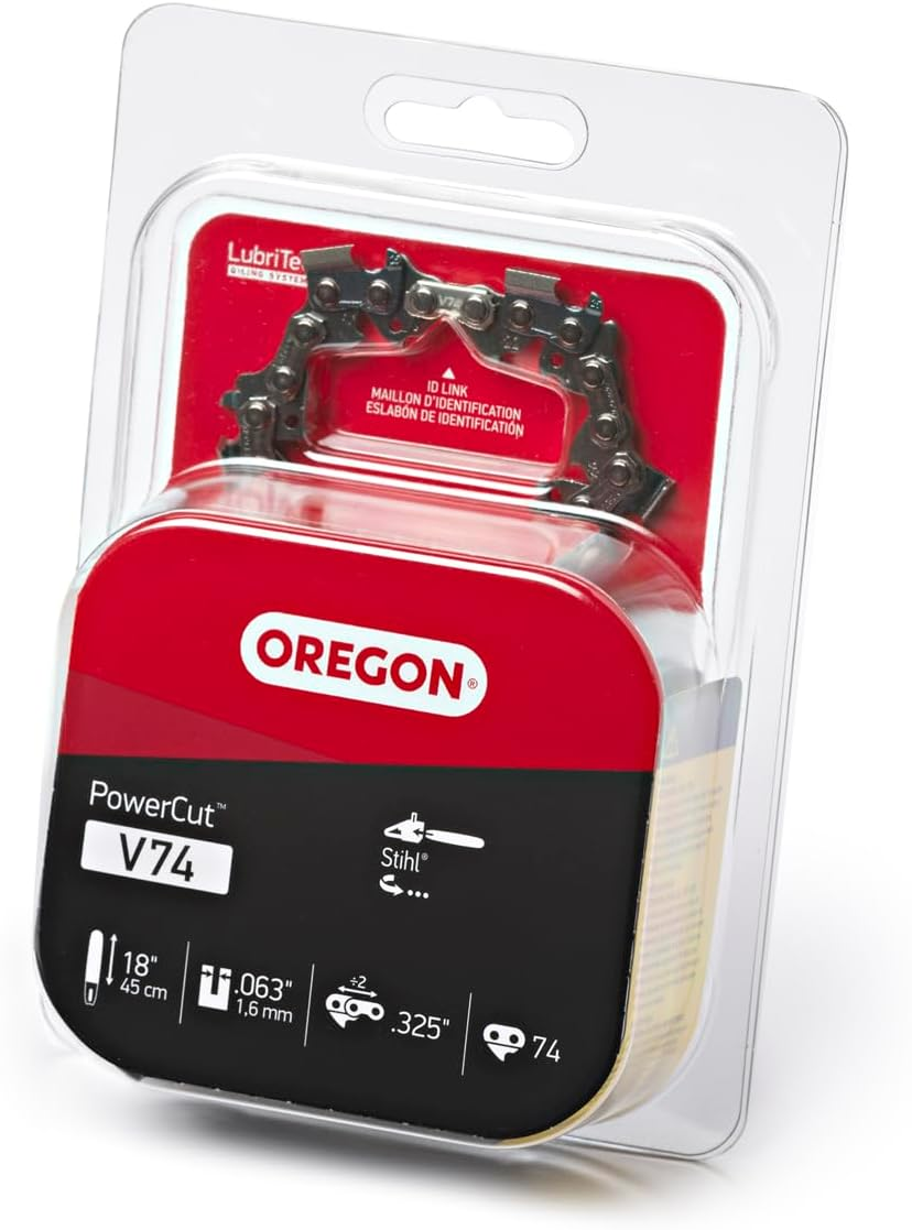 Oregon V74 Powercut Replacement Chainsaw Chain for 18-Inch Guide Bars, 74 Drive Links, Pitch: .325", 063" Gauge, Fits Stihl Models with 18" Bars and .325" Sprockets,Grey image number 3