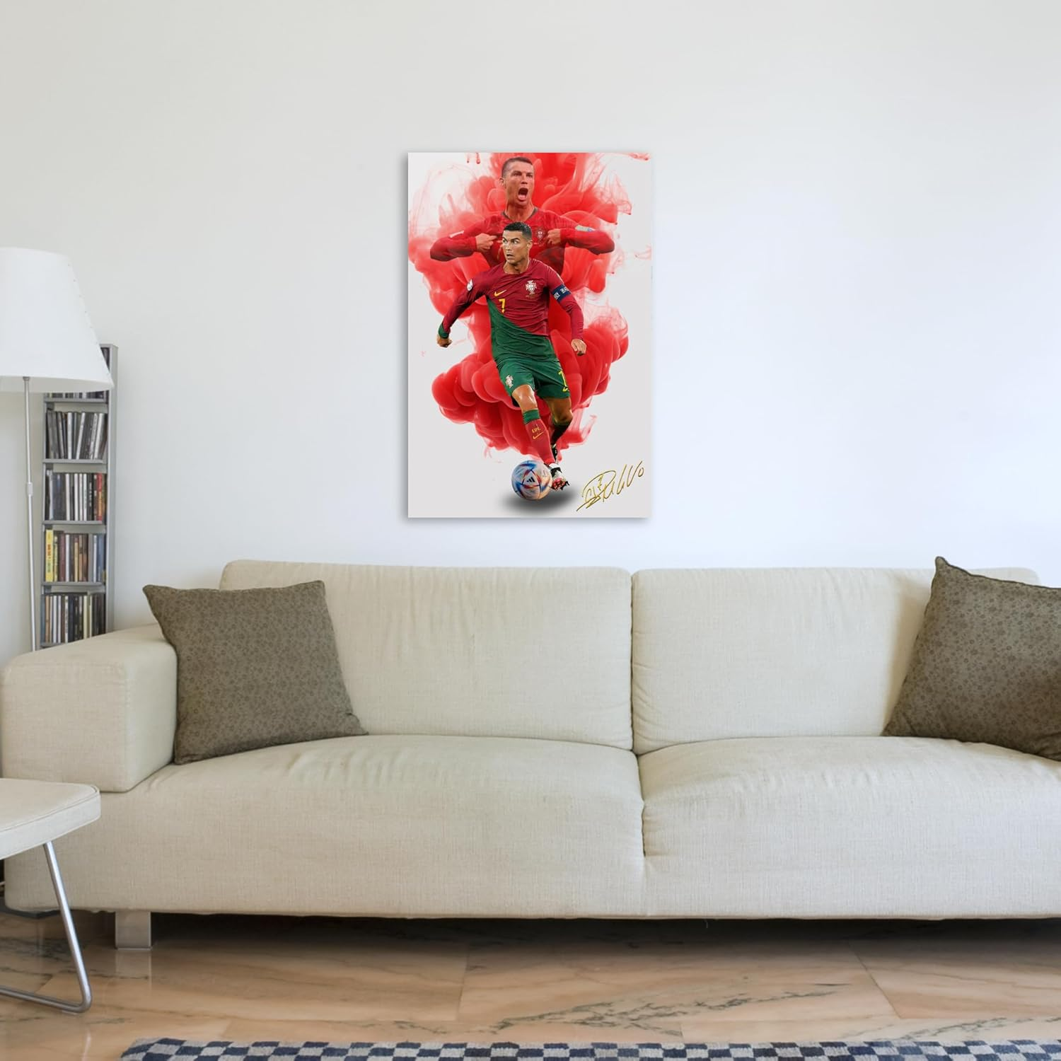 Artink Cristiano Ronaldo Poster Wall Art Canvas Print Poster Home Decor Canvas Poster Unframe: 16X24Inch(40X60Cm) - Cristiano Ronaldo image number 4