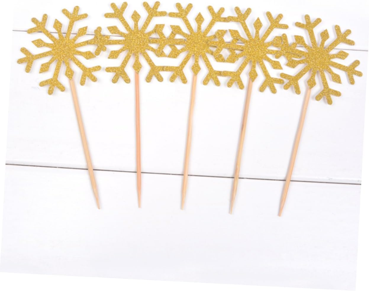 CHILDWEET 100Pcs Christmas Cake Picks Paper Cupcake Toppers Unique Party Cake Decor Christmas Party Supplies image number 2