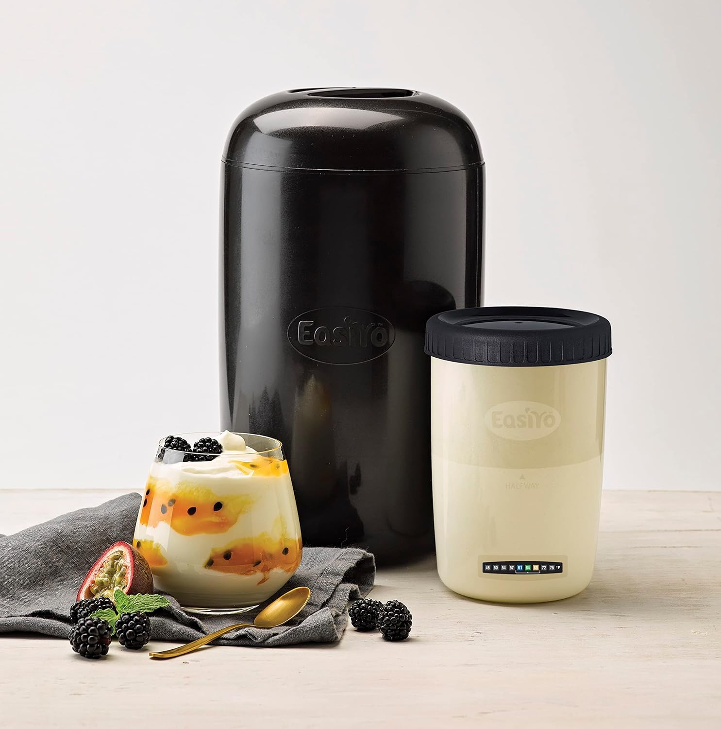 Easiyo Black Yogurt Maker with 1Kg Jar & Temperature Strip | Yoghurt Maker image number 1