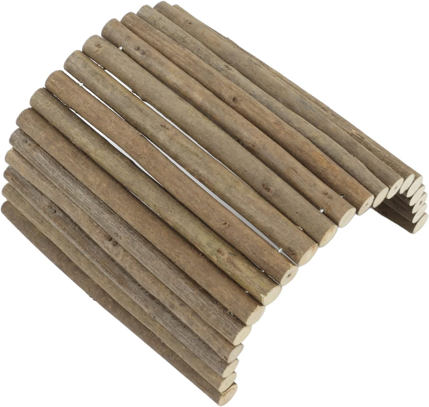 Small Animal Bendy Bridge, Chew Toy Extra Large Safe Exercise Guinea Pig Wooden Tunnel Teeth Cleaning for Chinchilla for Rabbit for Ferret (20 * 30CM) image number 3