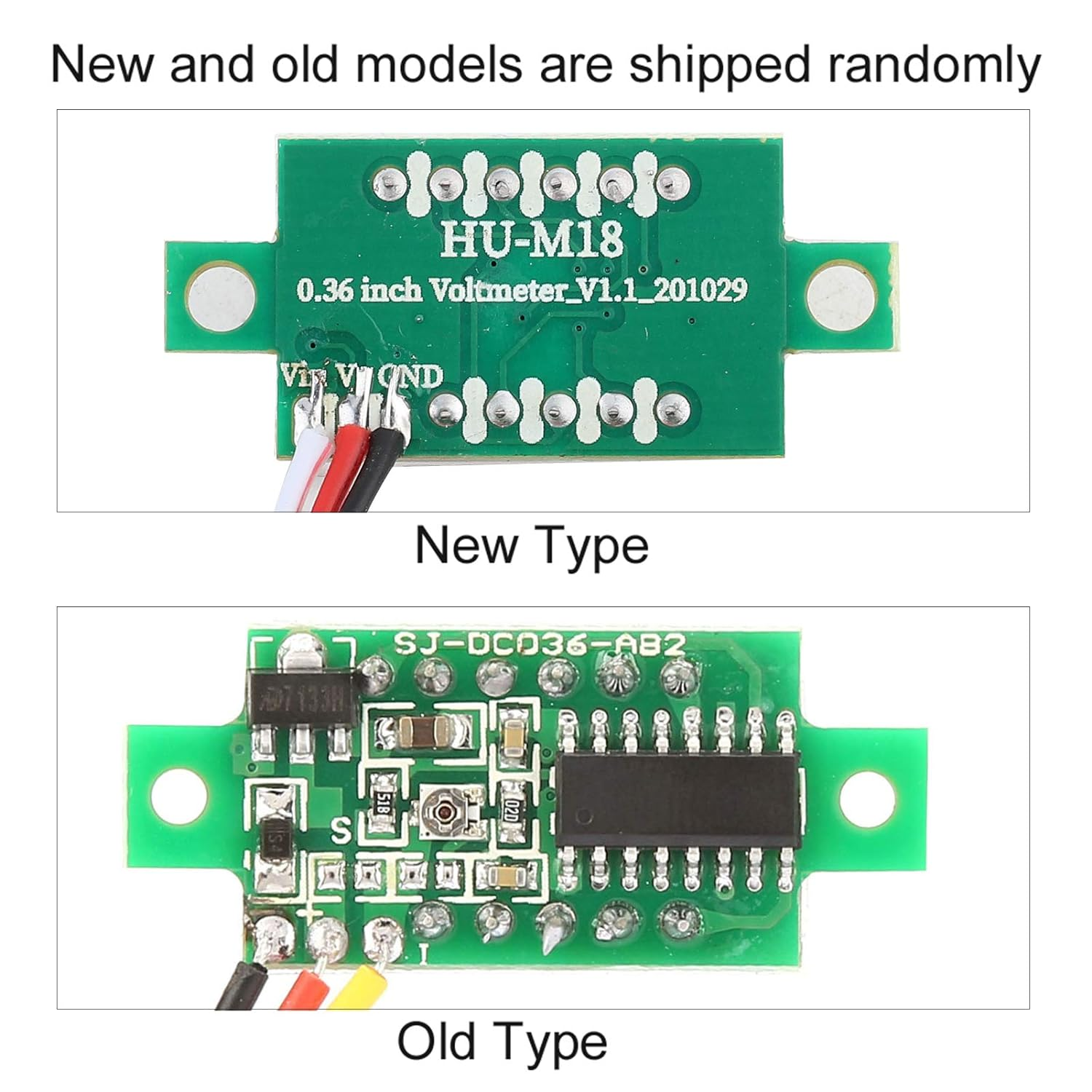 5Pcs DC 4-30V Mini Digital Voltmeter Three‑Wire LED Voltmeter Display with Reverse Polarity Protection and Accurate Pressure Measurement Voltage Tester 3 * Red1 * Blue1 * Green| Digital Display image number 1