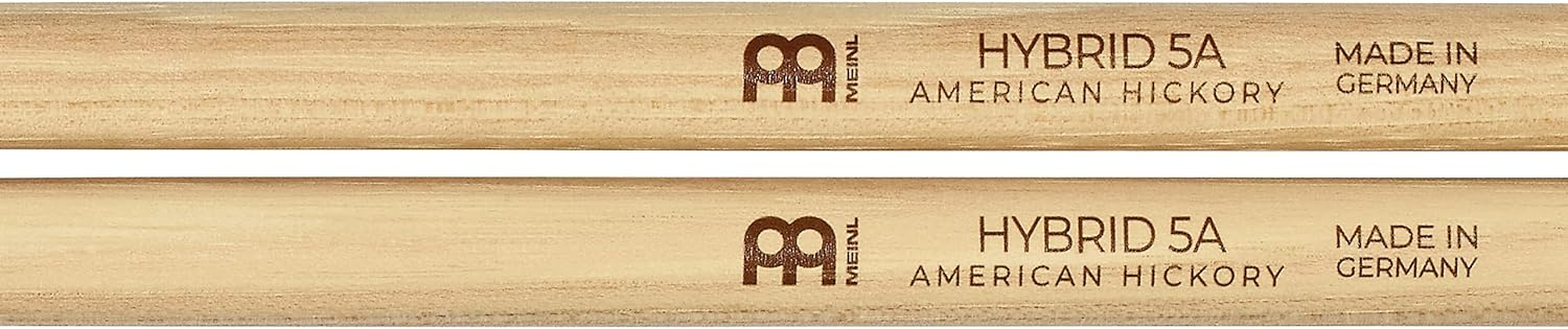 Meinl Stick & Brush Drum Sticks &ndash; Hybrid 5A &ndash; 1 Pair &ndash; Hybrid Tip &ndash; Long Taper &ndash; Weight and Pitch Matched &ndash; 0.565 Inch Diameter &ndash; Drum Kit Accessories, American Hickory Wood (SB106) image number 1