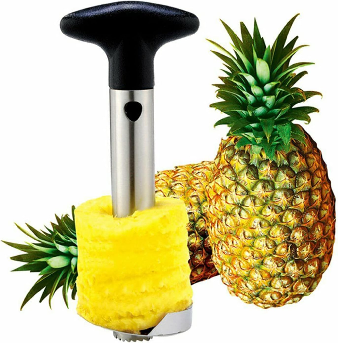 3-In-1 Pineapple Corer and Slicer, Pineapple Cutter Tool with Peeler - Premium Stainless Steel Kitchen Gadget for Perfect Rings in 60 Seconds, Dishwasher Safe & Ergonomic Handle image number 4