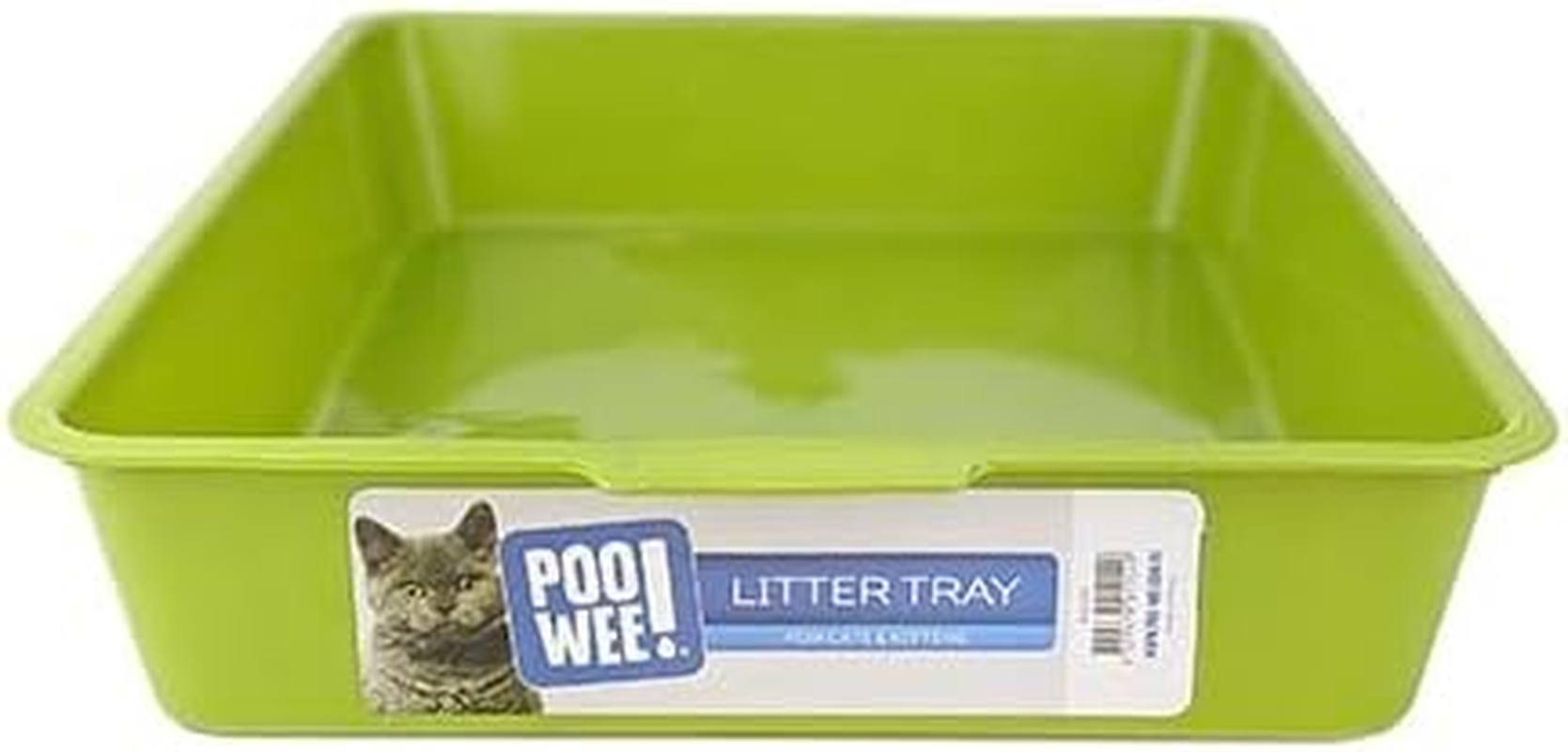 POOWEE! Plain Cat Litter Pan Large, 42X31X8Cm, Random Colour &ndash; Low-Sided Open Tray for Easy Access, Ideal for Kittens & Cats, Easy-Clean Plastic, Aussie Owned, Single Tray Included