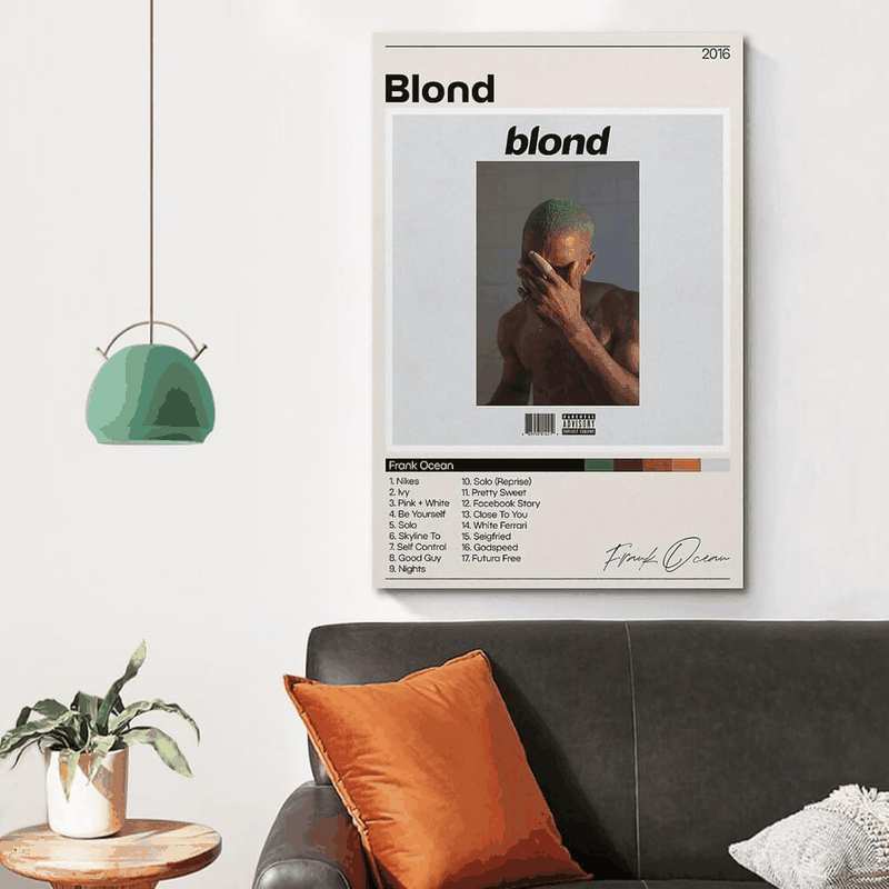 SKRAKHUO Frank Ocean 90S Poster Canvas Wall Art Picture Home Decor Print for Bedroom Living Room Dorm Study Bar Office 12X18Inch(30X45Cm) image number 4