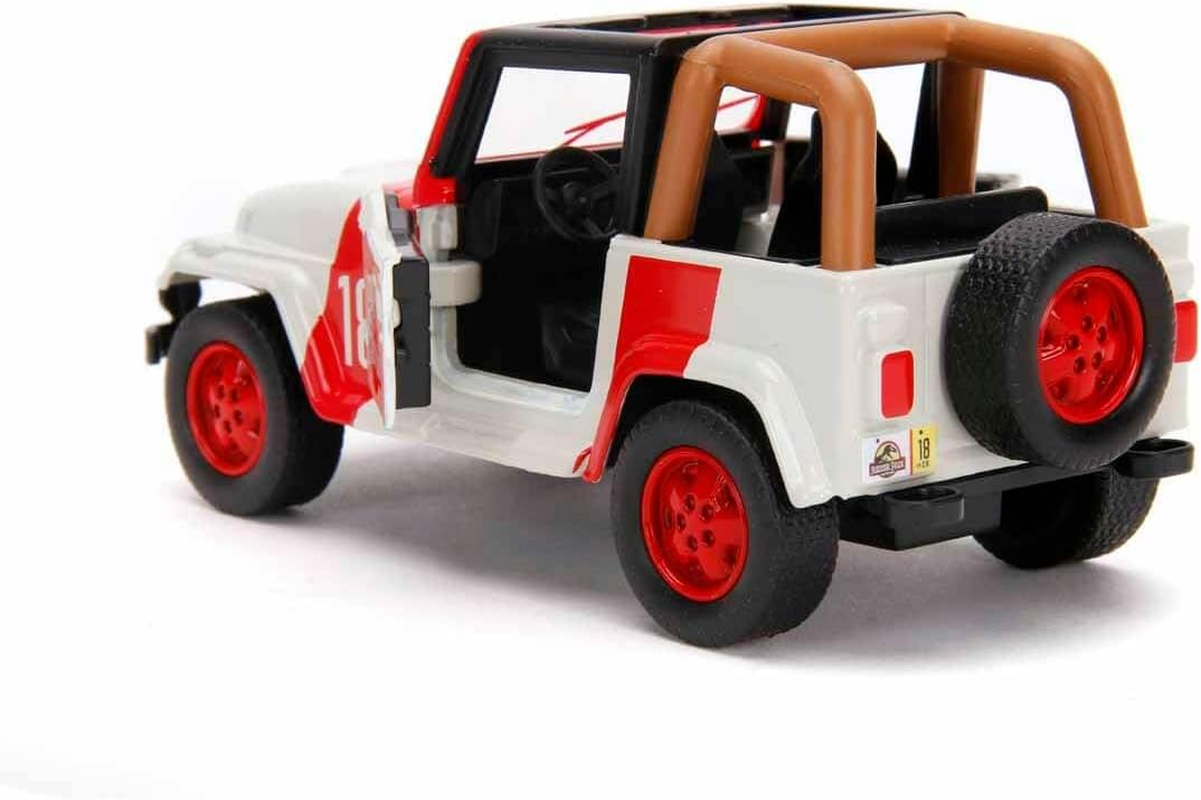 Jada Toys Jurassic World 1:32 Jeep Wrangler Die-Cast Car, Toys for Kids and Adults