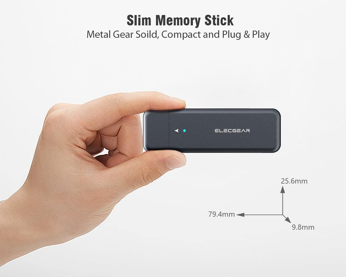 Elecgear USB Mini Enclosure for 2230/2242 Nvme and SATA M.2 SSD, Pcie and Serial ATA Aluminum Housing Case with Magnet Cap, 10Gbps Flash Drive Internal Memory Stick Card Reader (NV-2242A) image number 2